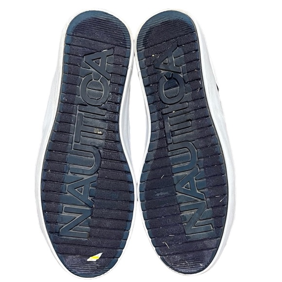 Náutica striped logo sneaker, Color white Sz 7 - Picture 8 of 9